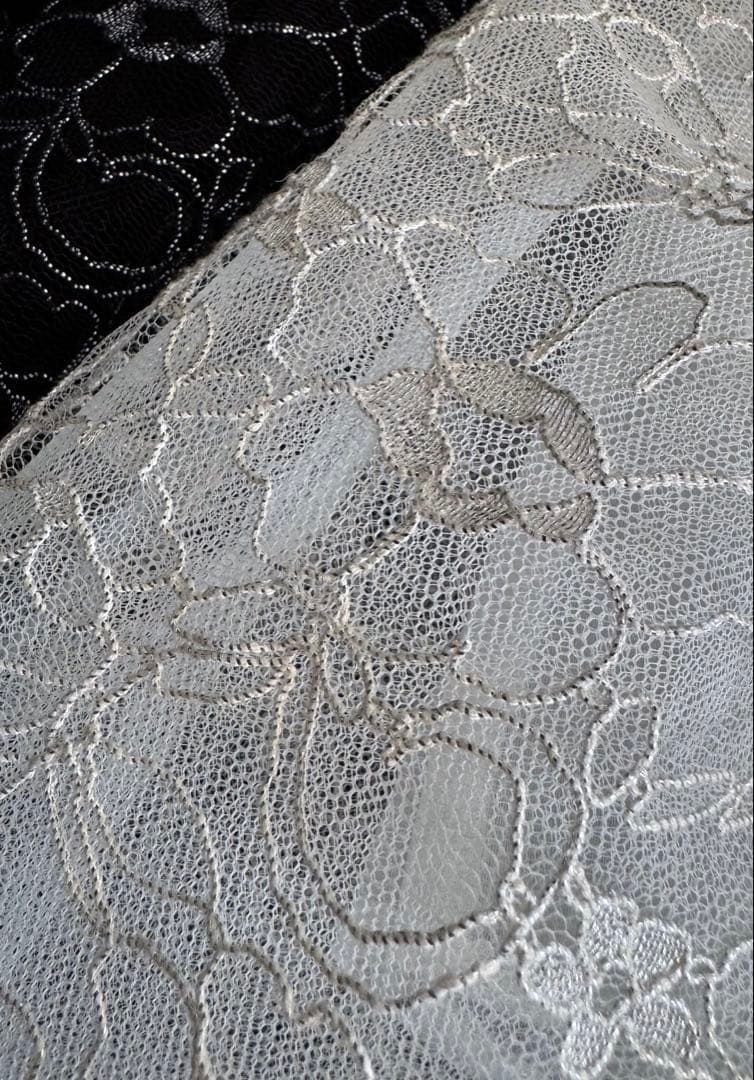 トップス sheller flower lace glitter peplum tops