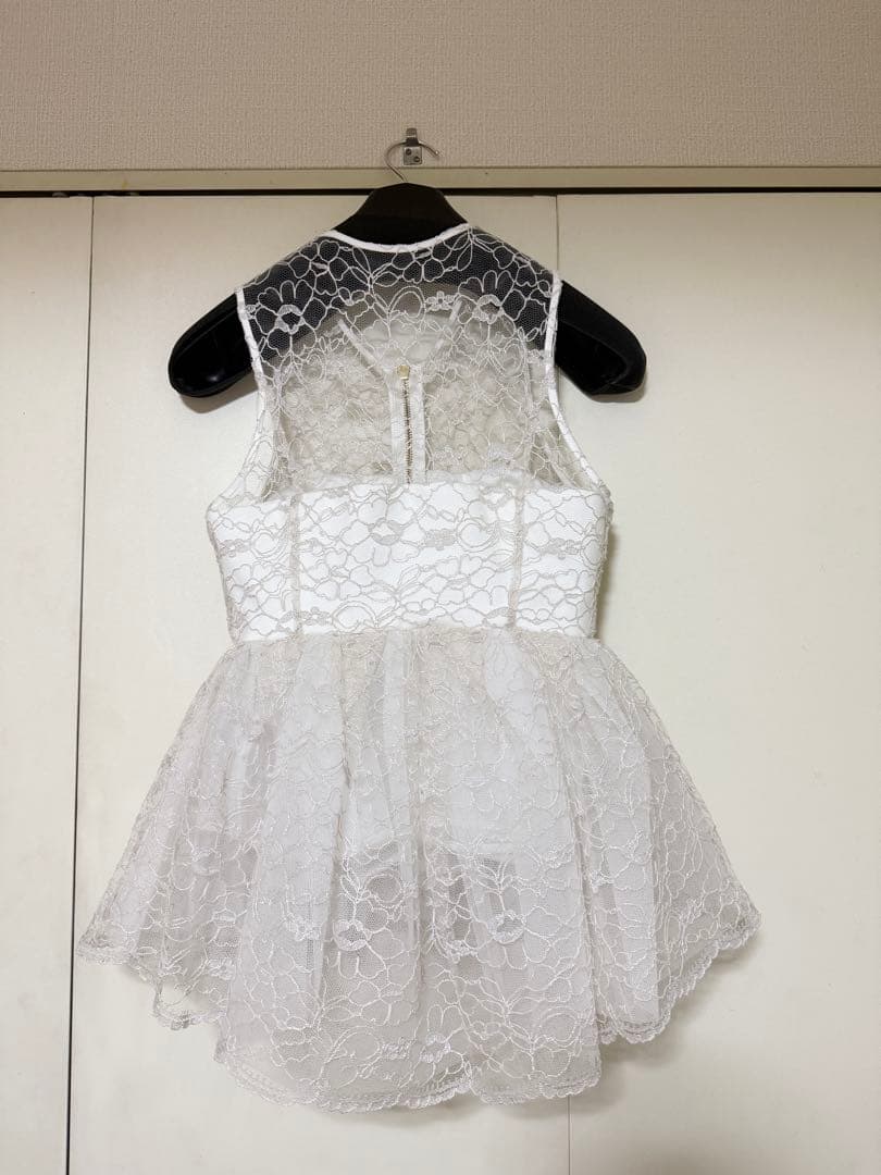 トップス sheller flower lace glitter peplum tops