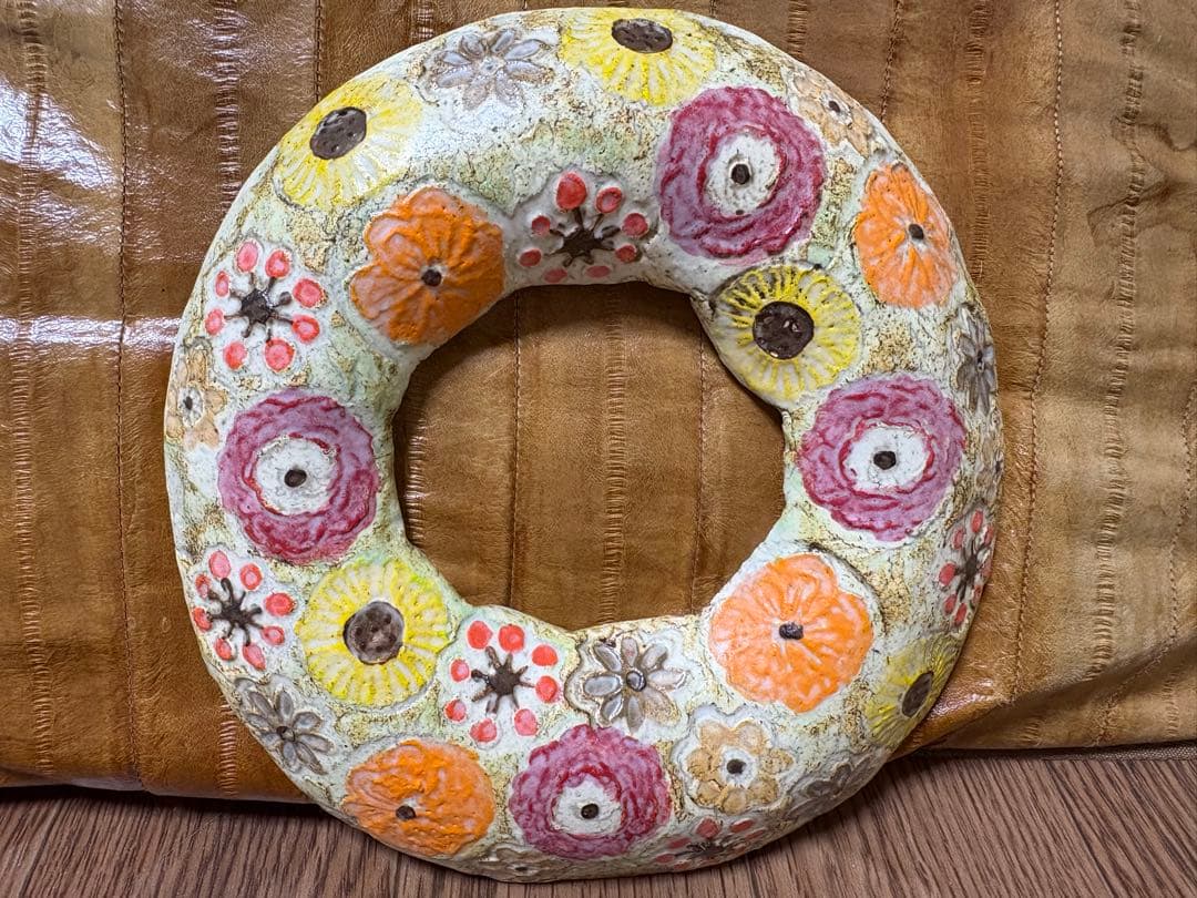 ★週末値下げ★別注★レア★壁掛け★本田あつみ ワイルドフラワー 花柄 プレート