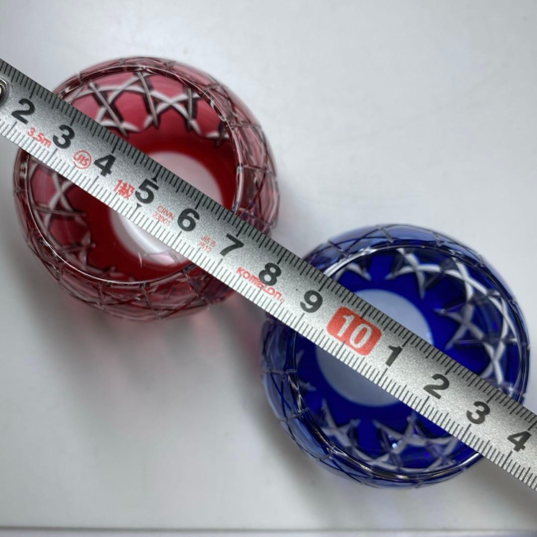 江戸切子 クリスタル 懐石杯 柴崎清一作 共箱 東キ8-0117☆1F タニサ