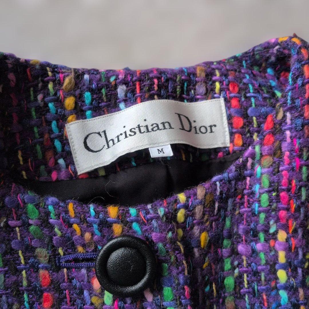 Christian Dior ツイードジャケット Mサイズ　パープル系