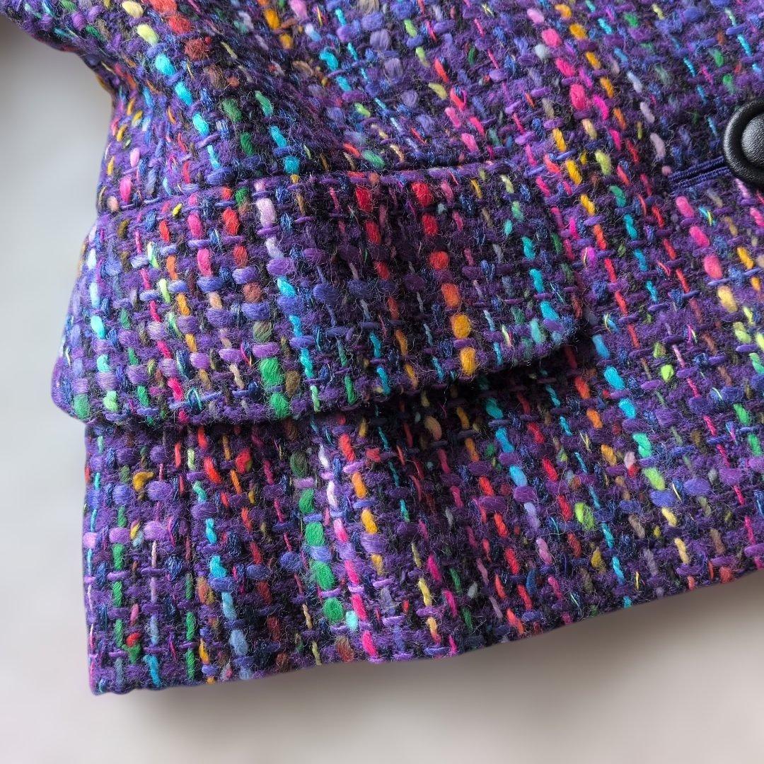 Christian Dior ツイードジャケット Mサイズ　パープル系