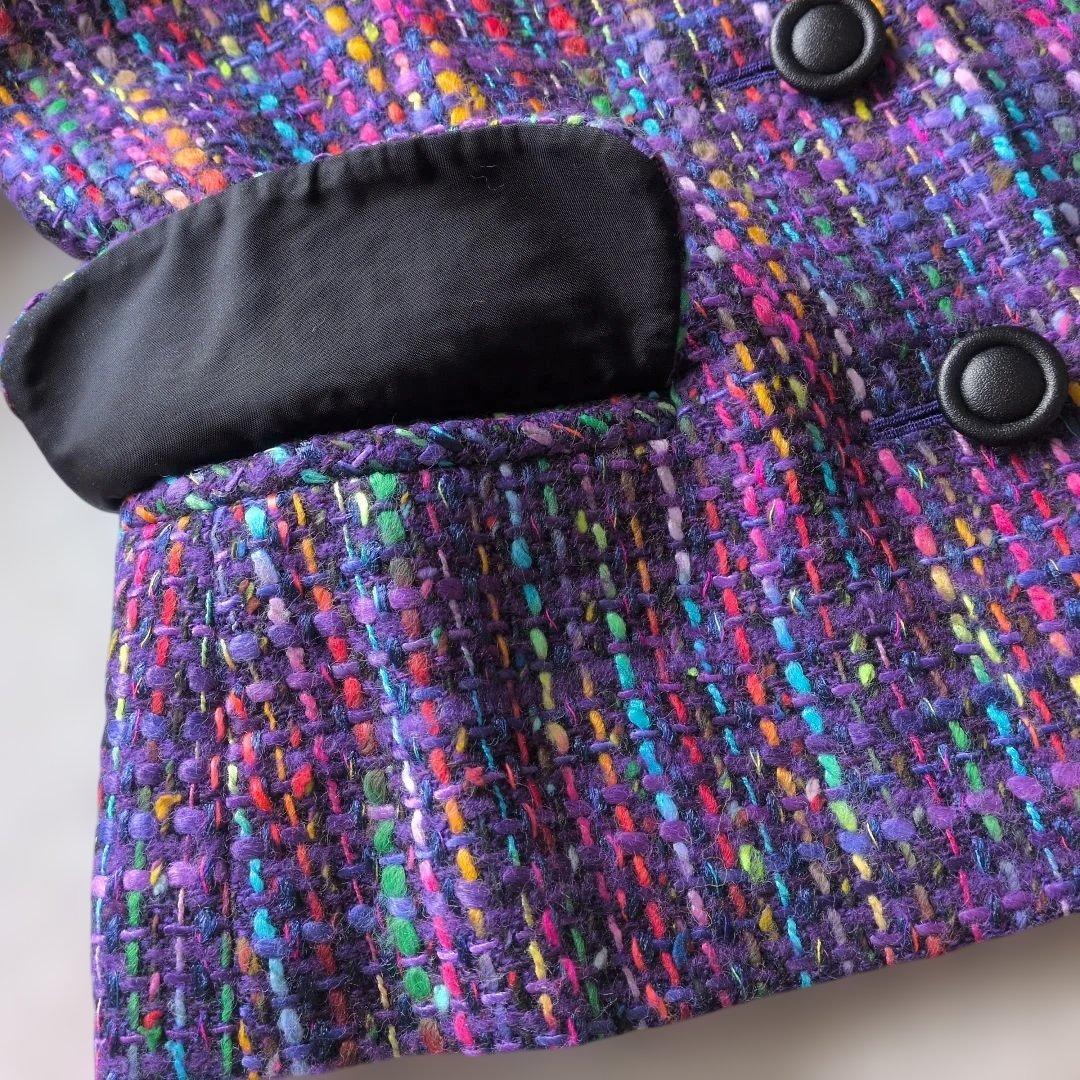 Christian Dior ツイードジャケット Mサイズ　パープル系