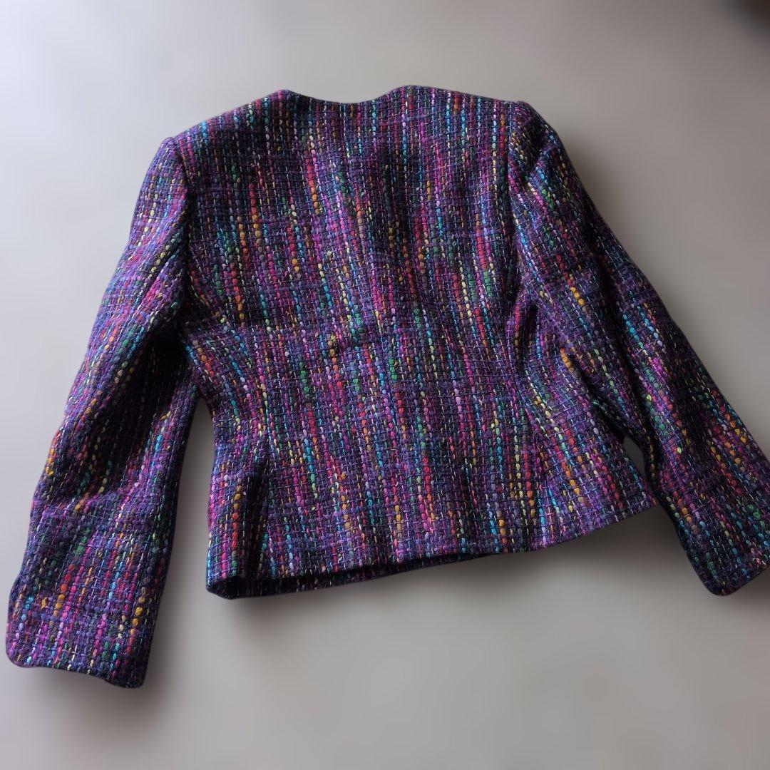 Christian Dior ツイードジャケット Mサイズ　パープル系