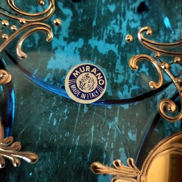 イタリア ヴィンテージ 未使用ムラーノ ガラス ベネチアングラス アッシュトレイ