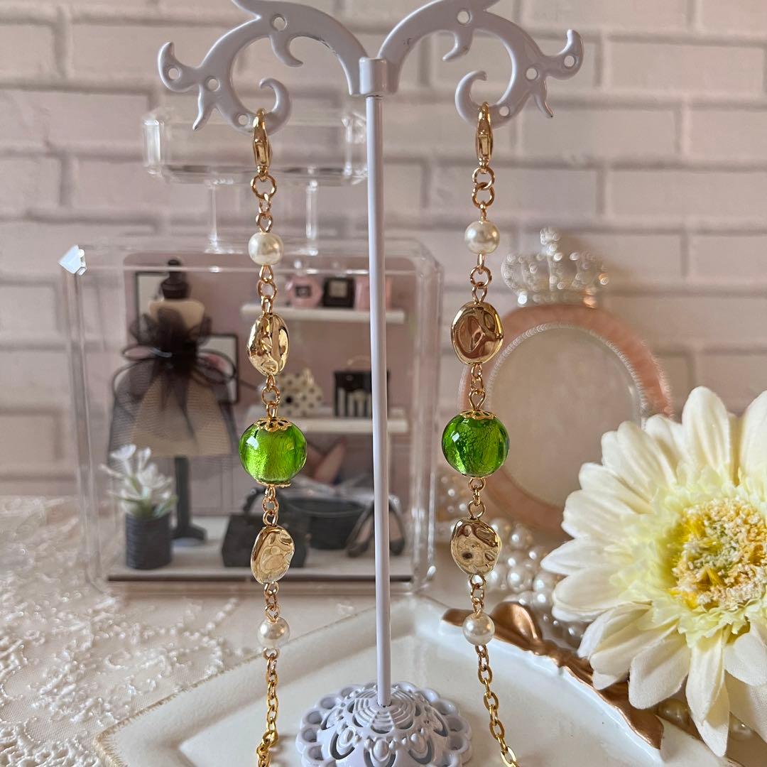 ♪❤️ ランプワーク　トンボ玉　マスクチェーン　メガネチェーン