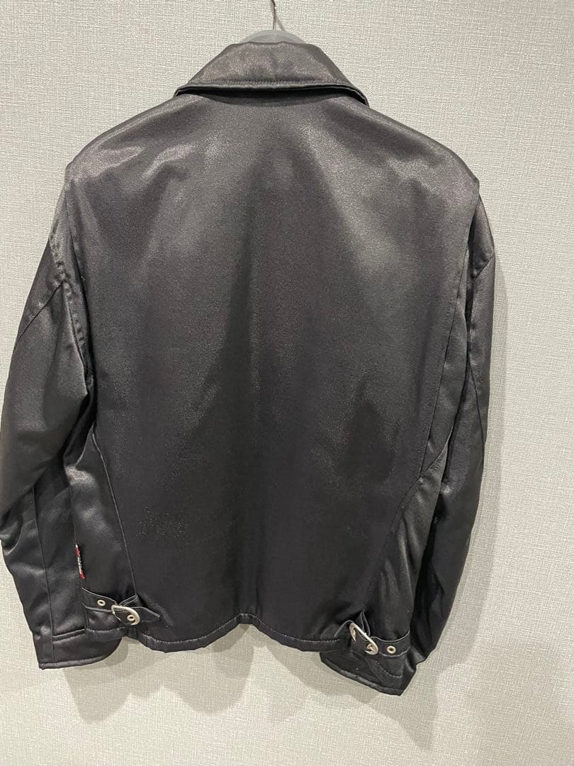 schott！！美品シングルライダース　ナイロンジャケット！メンズS ブラック