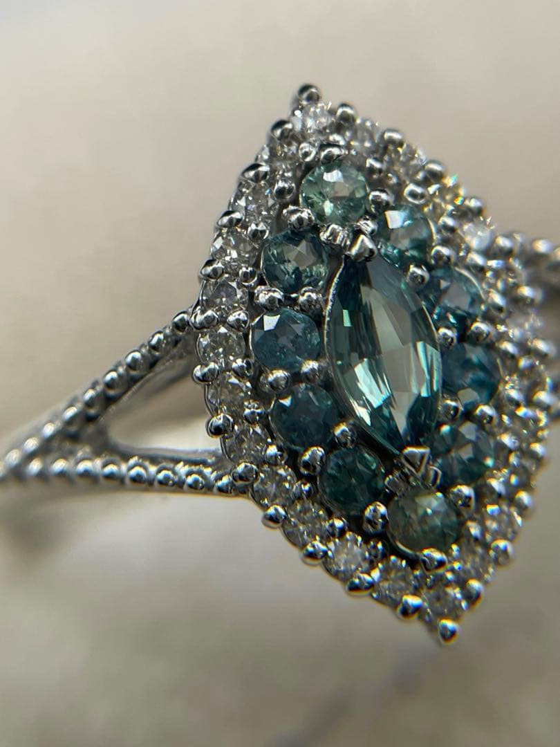 専用JL204★高級 アレキサンドライト0.4ct ダイヤ pt リング ソ付