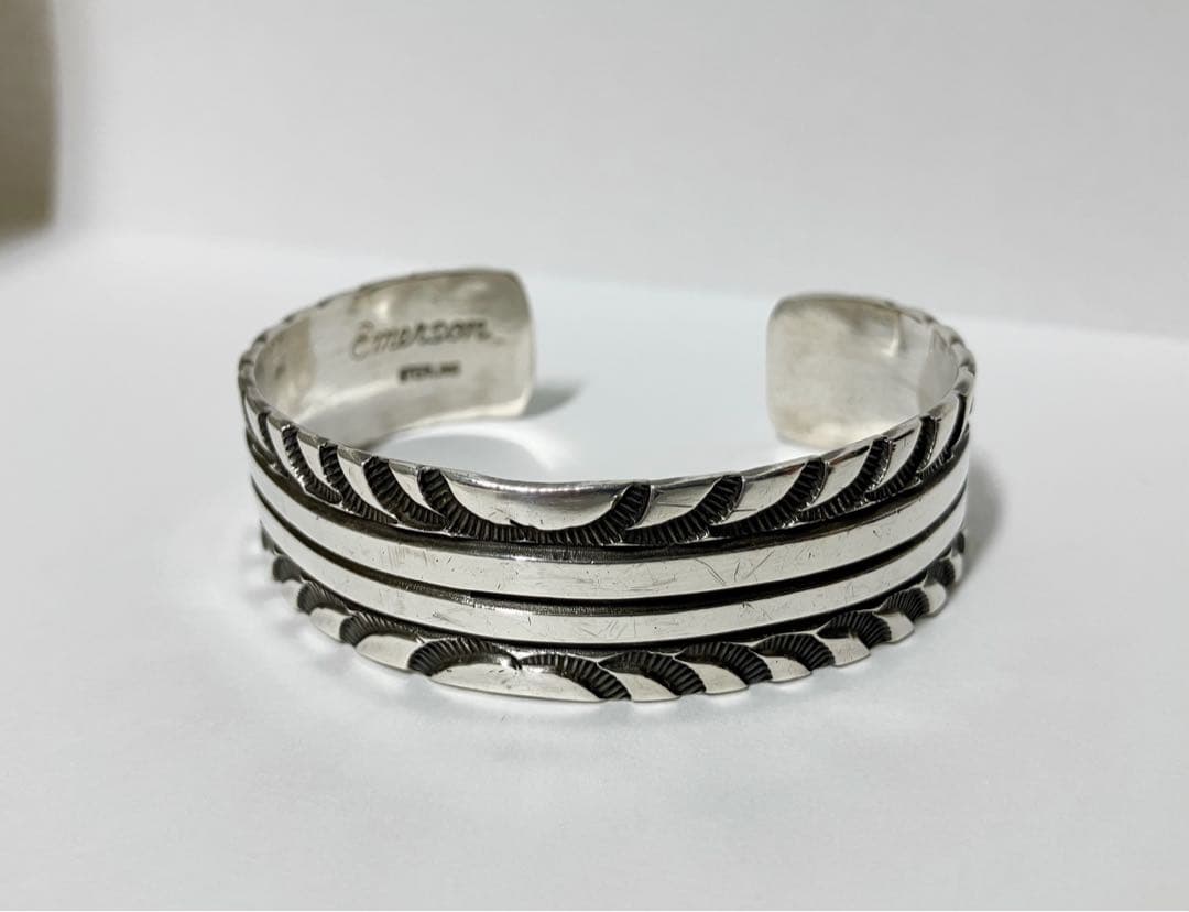 【gt】インディアンジュエリー スターリングシルバー バングルナバホ