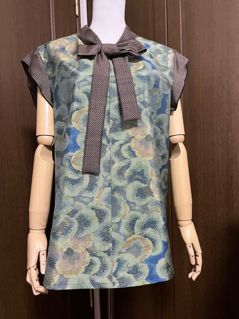 みふた様、専用【745】リボンブラウスグリーン系【746】リボンブラウス青、紫系