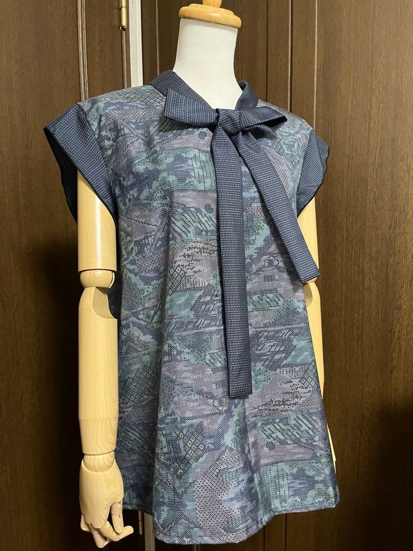 みふた様、専用【745】リボンブラウスグリーン系【746】リボンブラウス青、紫系