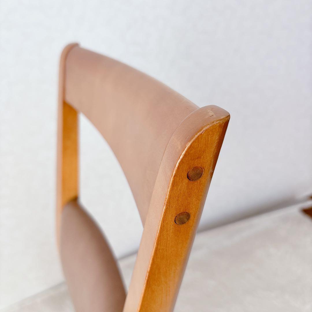 美品】MARUNI ダイニングチェア ブラウン 木製 マルニ木工