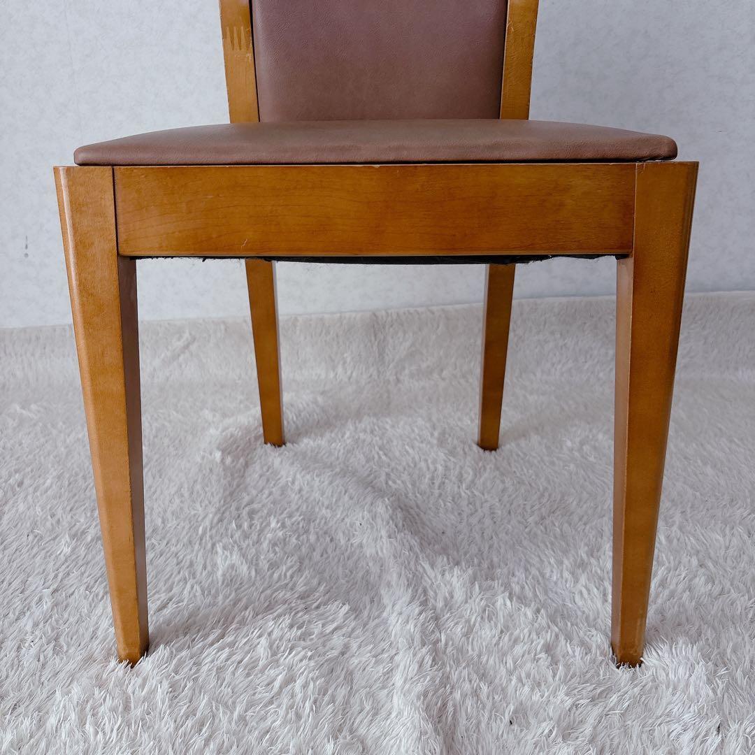 美品】MARUNI ダイニングチェア ブラウン 木製 マルニ木工