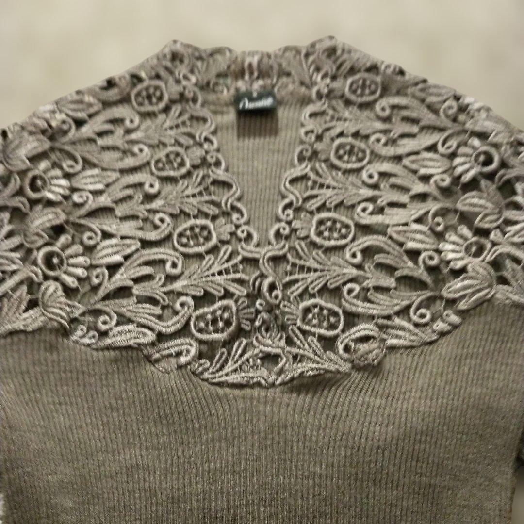 Oscalito シルク　ウール　オスカリート　レース　長袖トップス サイズ2