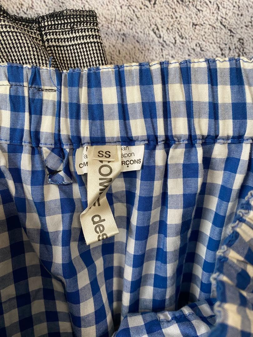 コムデギャルソン　変形チェック千鳥格子スカート