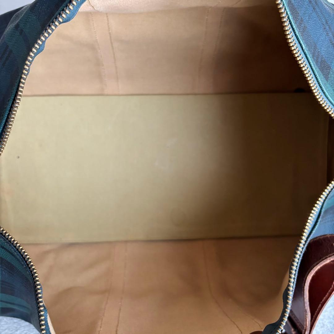 美品 ポロラルフローレン ボストンバッグ グリーン ２WAY PVCレザー 緑