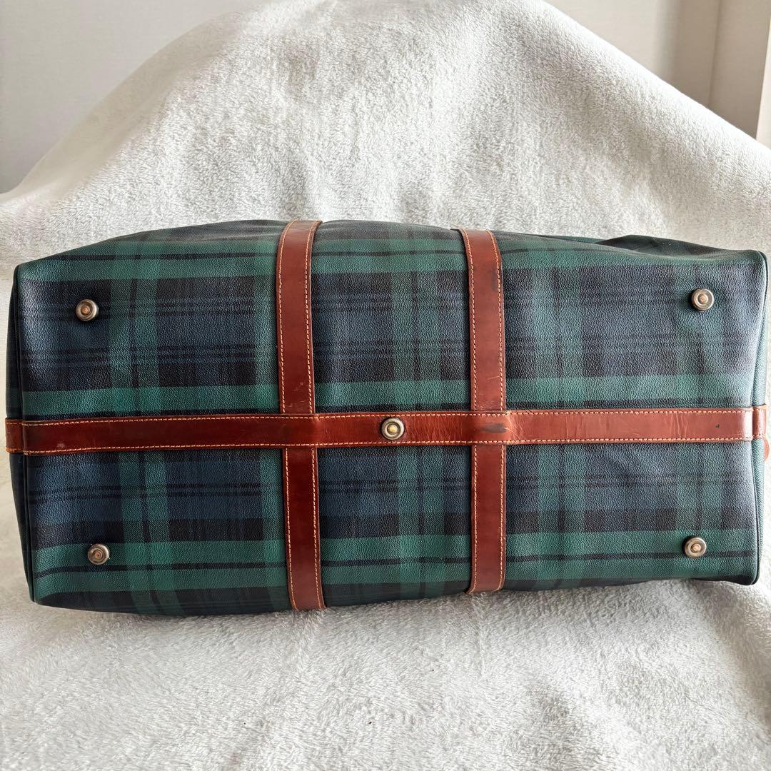 美品 ポロラルフローレン ボストンバッグ グリーン ２WAY PVCレザー 緑