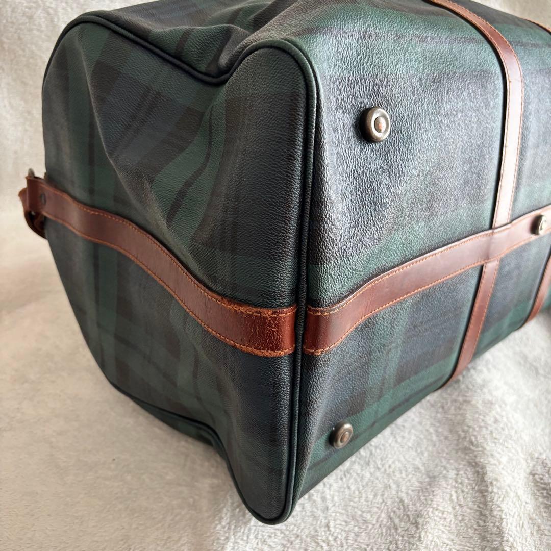 美品 ポロラルフローレン ボストンバッグ グリーン ２WAY PVCレザー 緑