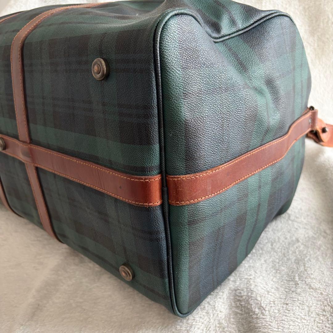 美品 ポロラルフローレン ボストンバッグ グリーン ２WAY PVCレザー 緑