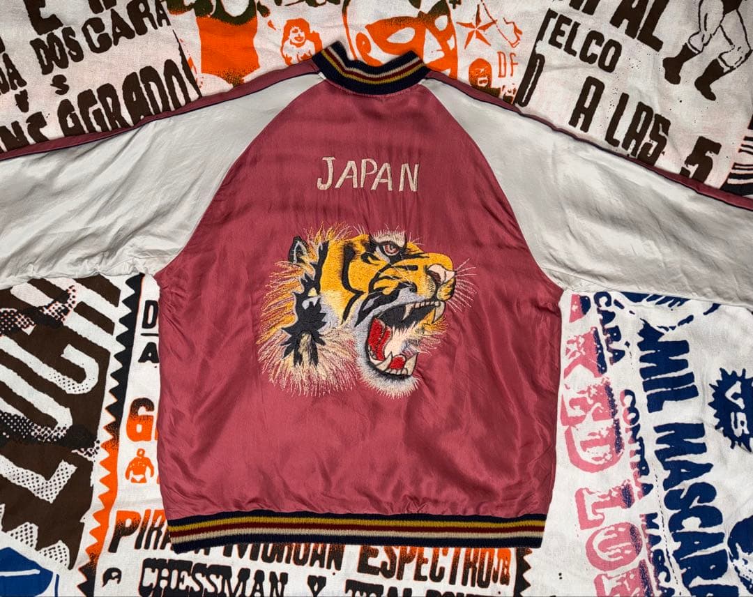 ★テーラー東洋 虎顔×CHEVY LOVER リバーシブルスカジャンL