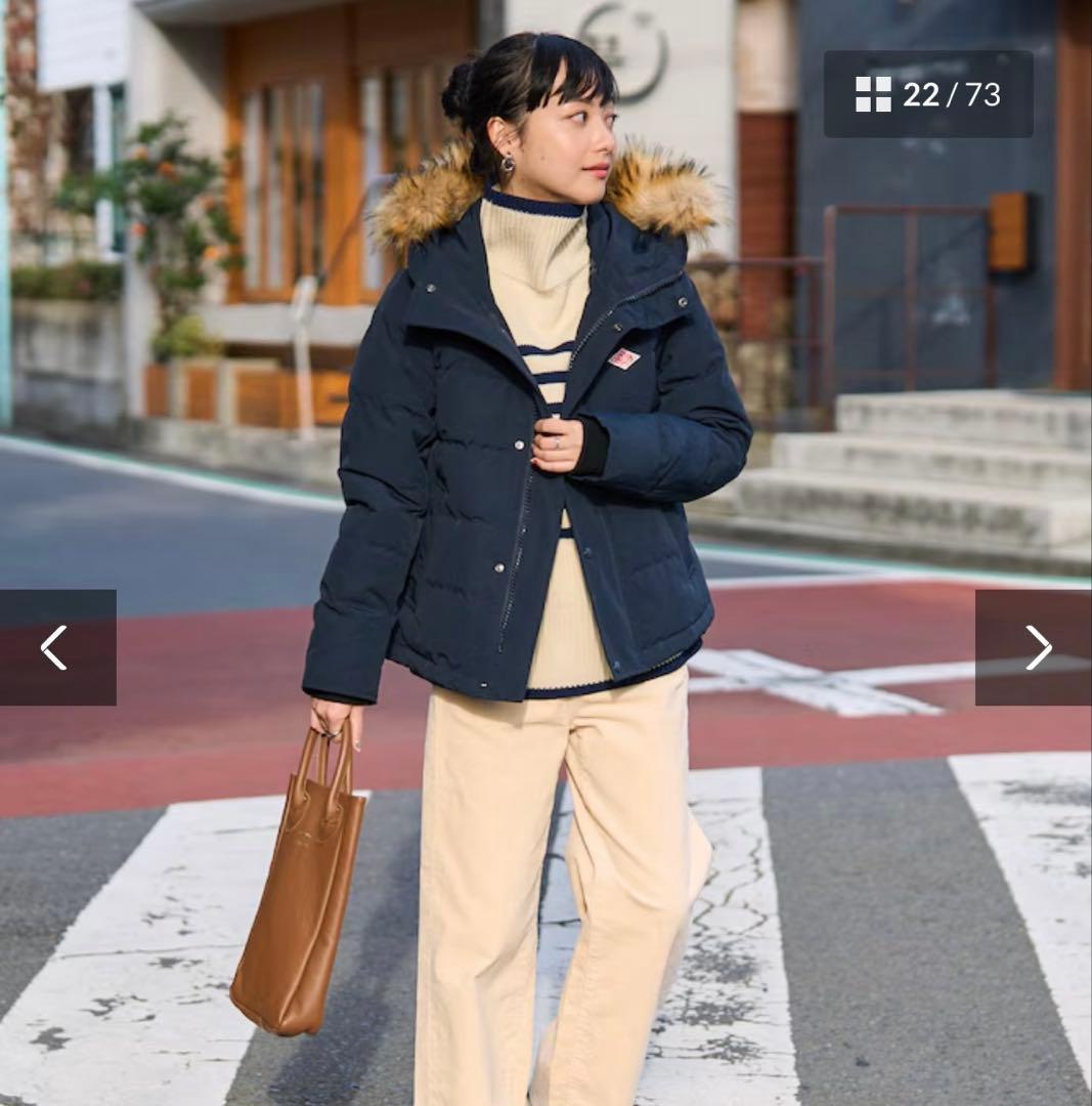 【DANTON /ダントン】SHORT DOWN JACKET ネイビー