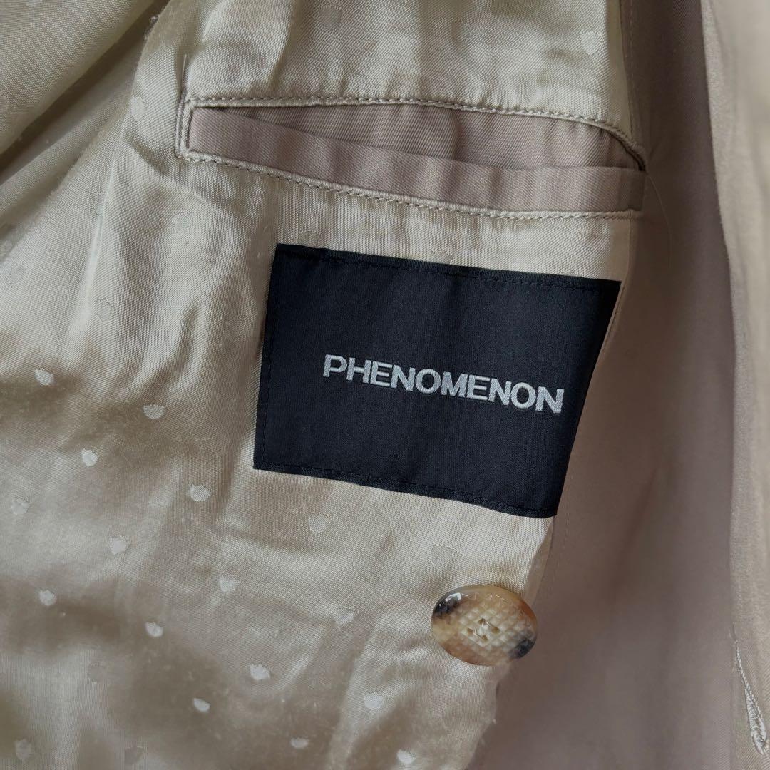 【希少】PHENOMENONタイダイ染めトレンチコート ベージュ M/38サイズ