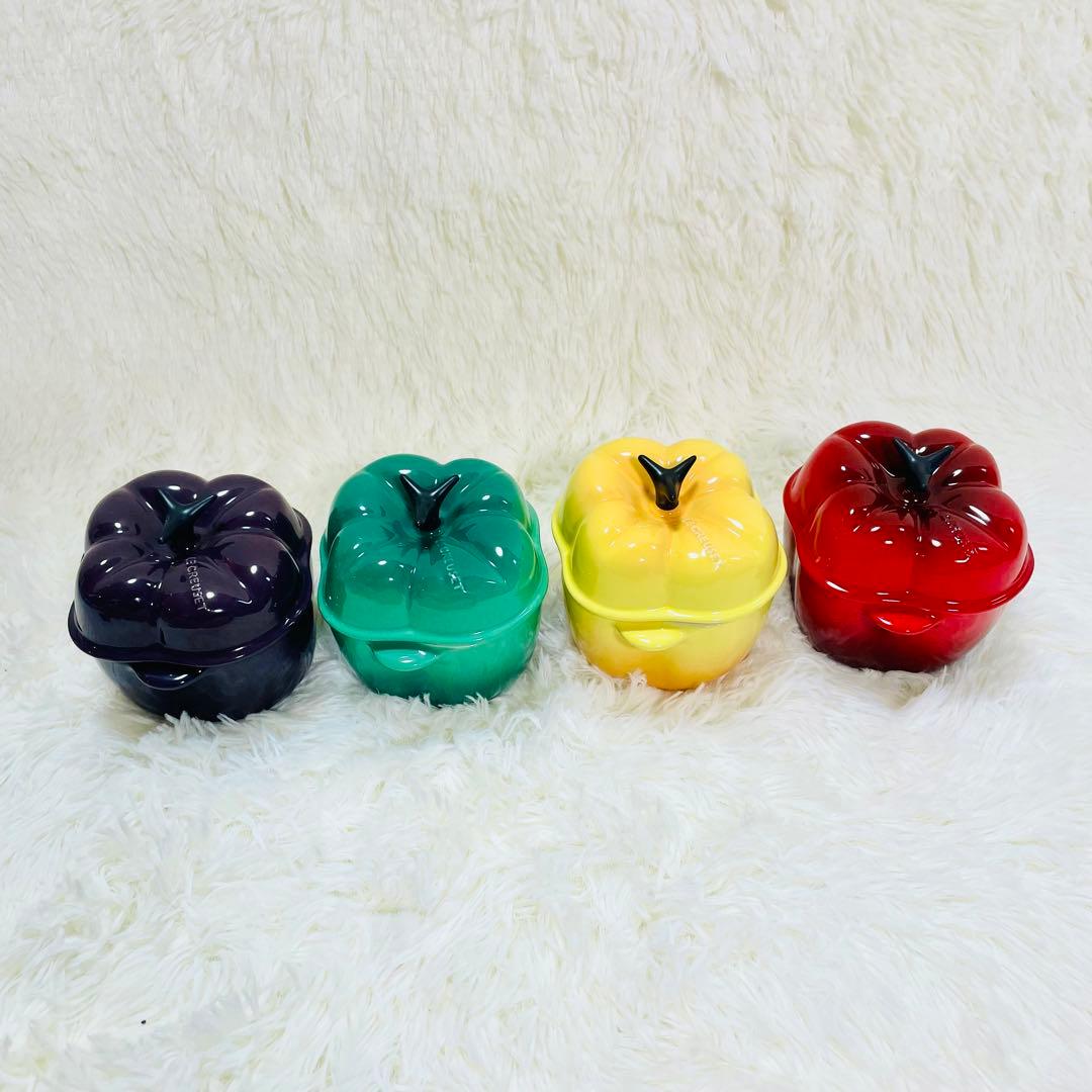 箱付き未使用品　ル・クルーゼ　パプリカ　ココットミニ　4個セット