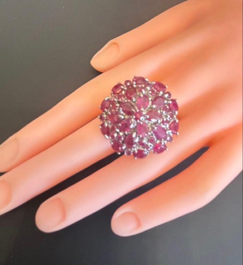 t*a様 天然ルビーデザインリング18号サイズ限定訳あり