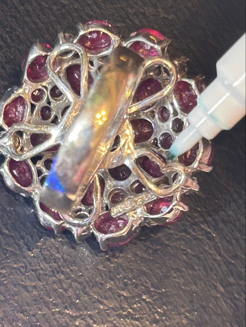 t*a様 天然ルビーデザインリング18号サイズ限定訳あり