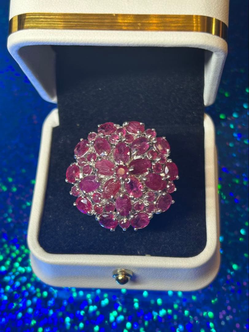 t*a様 天然ルビーデザインリング18号サイズ限定訳あり