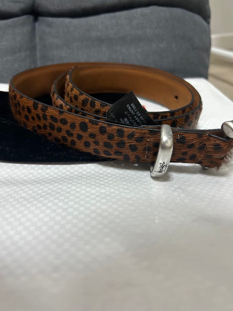 小物 stussy leopard belt