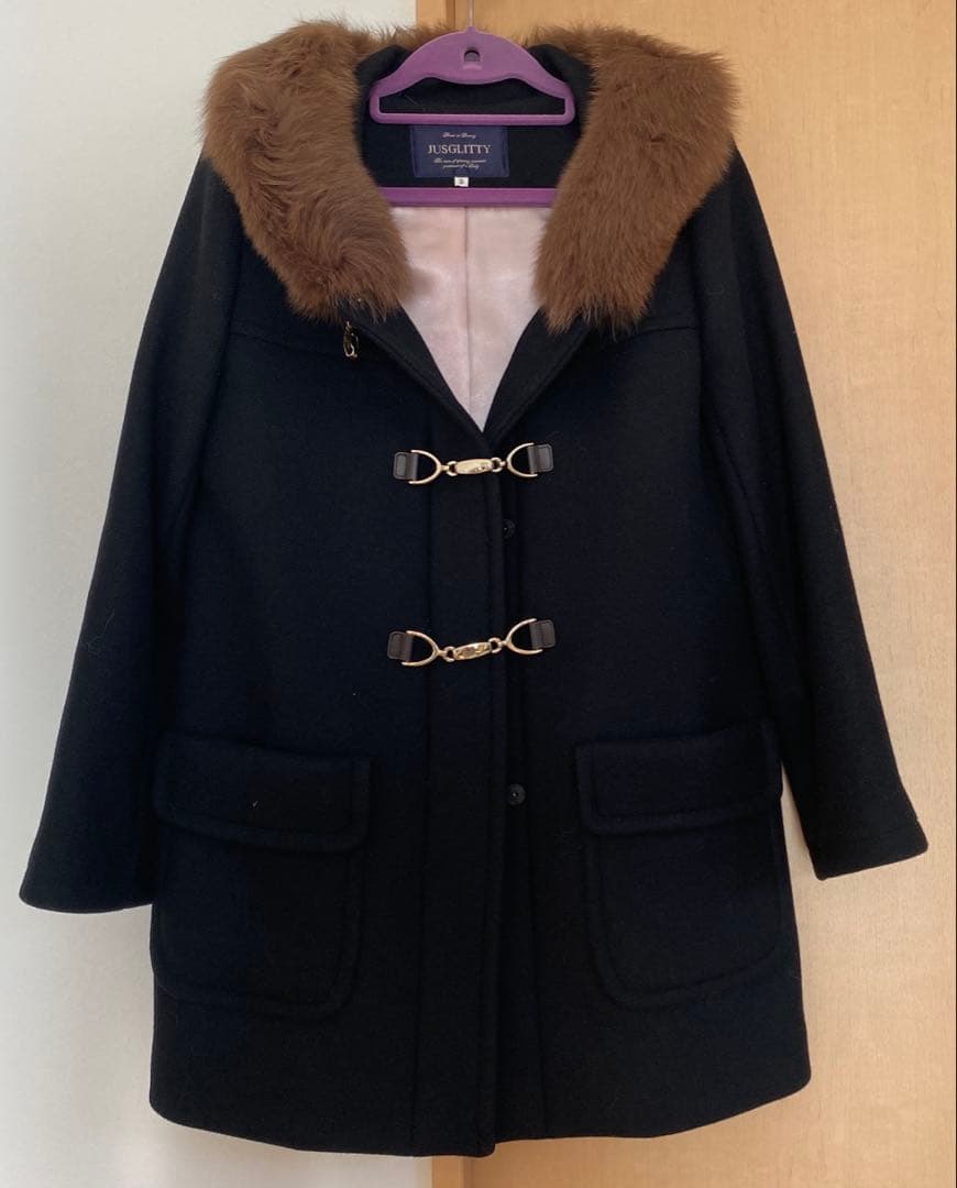 専用　お値下げ　美品　JUSGLITTY ダッフルコート ブラック　Ｍ