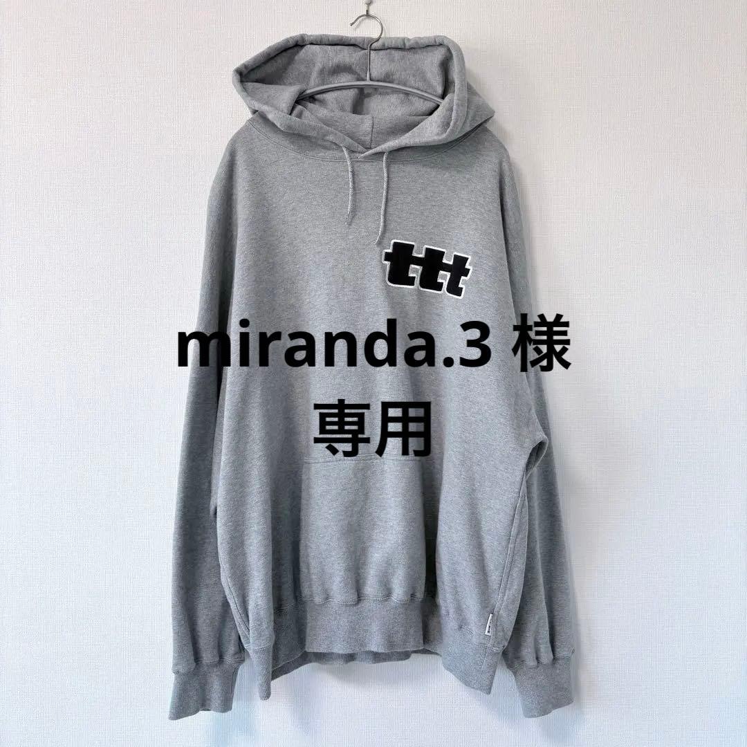 TTT MSW ロゴワッペン パーカー XL グレー Logo Hoodie