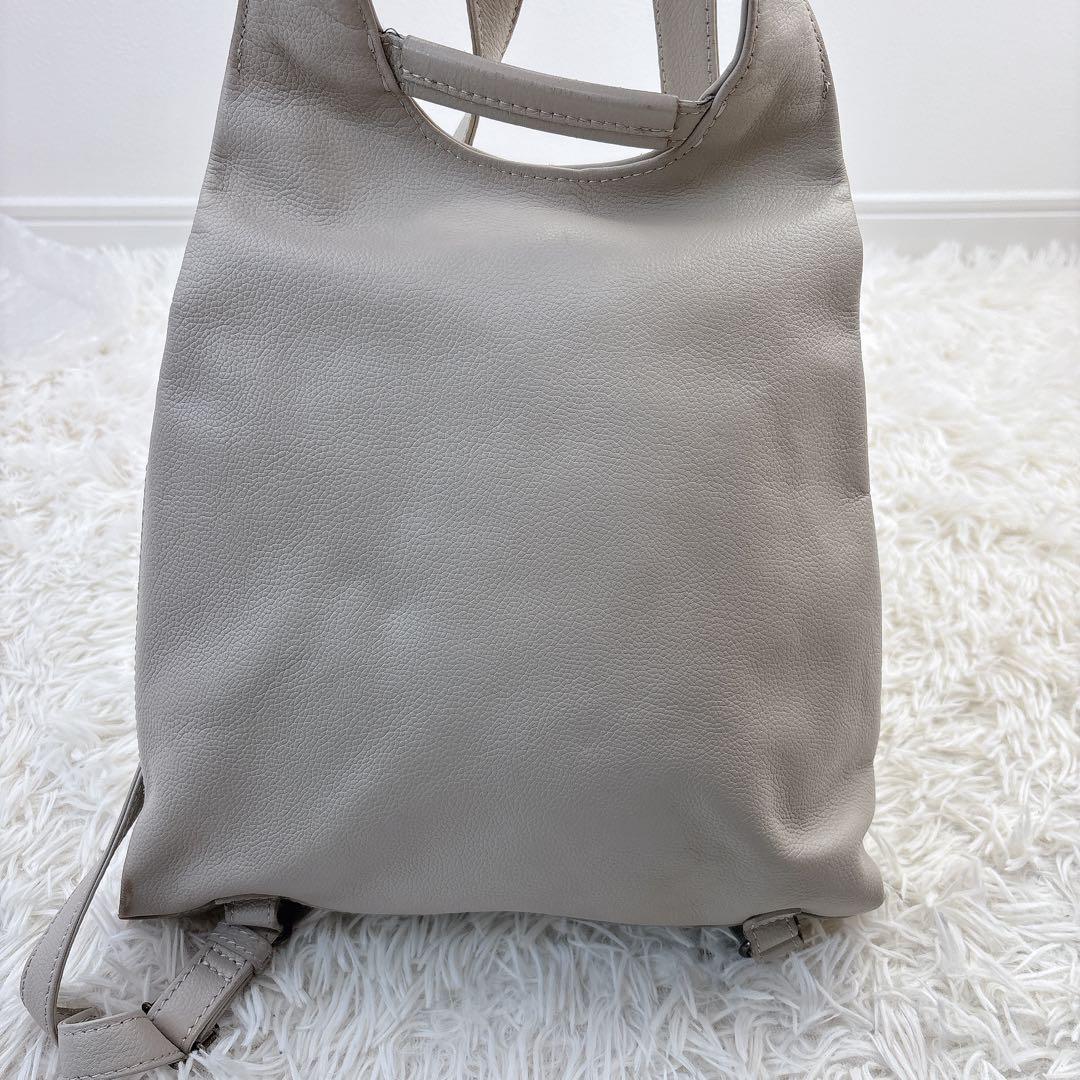 MOTHERHOUSE マザーハウス レザーリュック グレーベージュ ミニマトウ