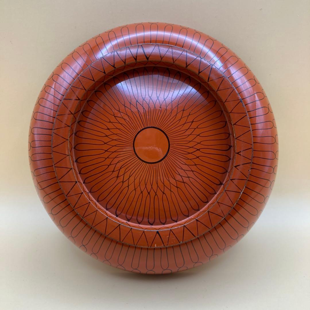 輪島塗　網目　蓋つき煮物椀　手描き　5客