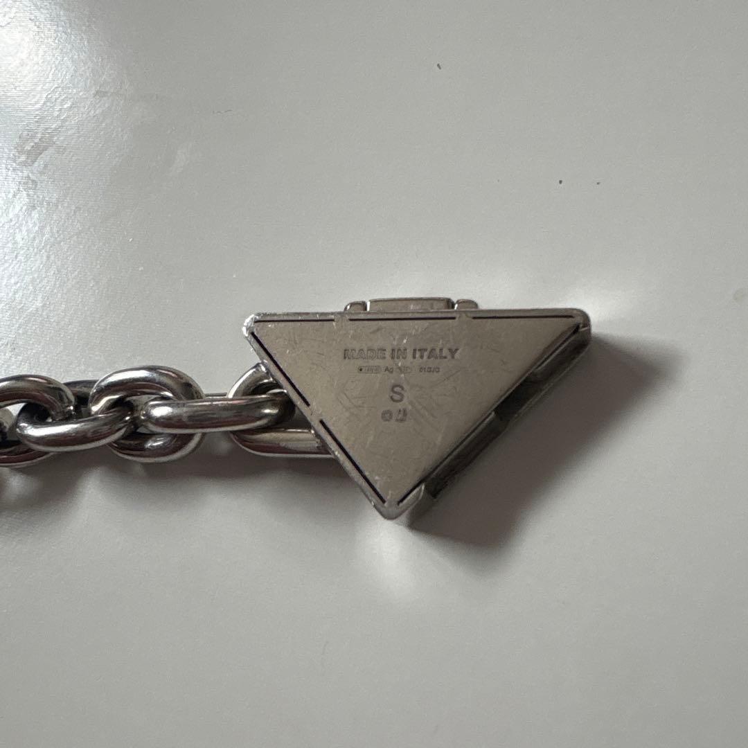 PRADA プラダ ブレスレット チェーントライアングルロゴ