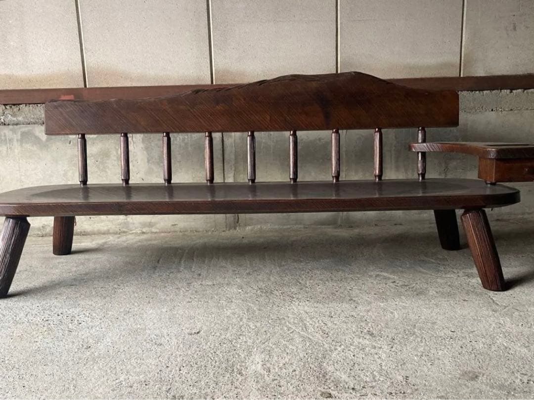 民藝椅子 無垢材 骨董家具　長椅子