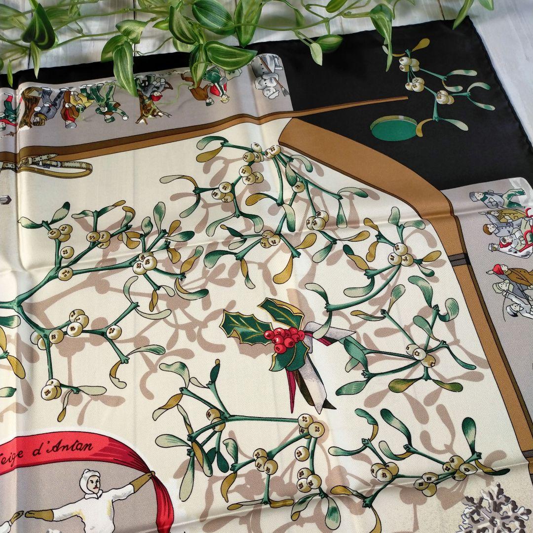 ☘️未使用に近い 保存箱付☘️HERMES カレ90　去年の雪