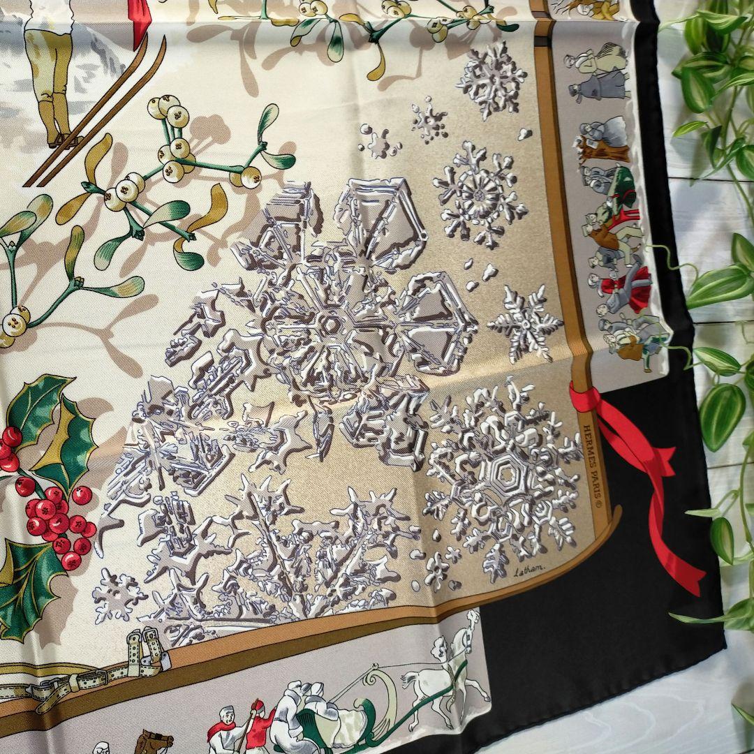 ☘️未使用に近い 保存箱付☘️HERMES カレ90　去年の雪