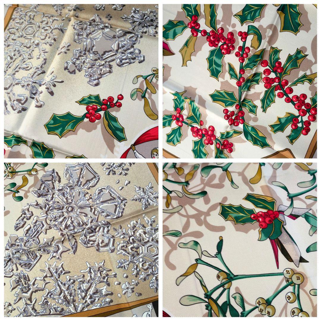 ☘️未使用に近い 保存箱付☘️HERMES カレ90　去年の雪