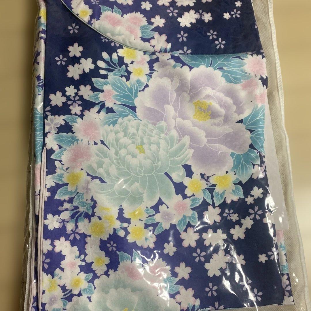 花柄着物、袴、帯、長襦袢の4点セット