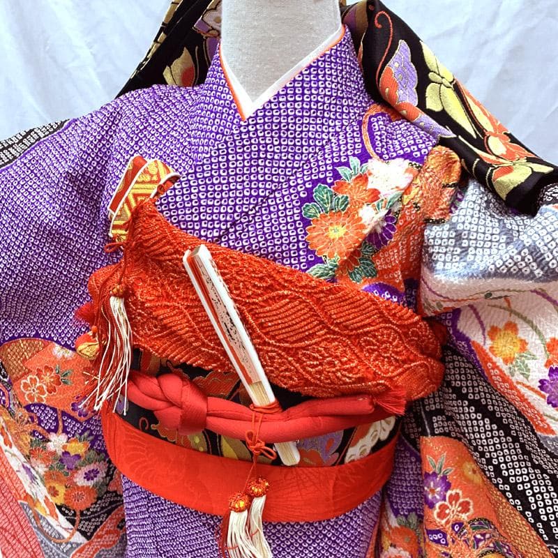 508ag32 帯揚げ、帯締め、しごき■七五三 七歳 着物&六通袋帯&長襦袢