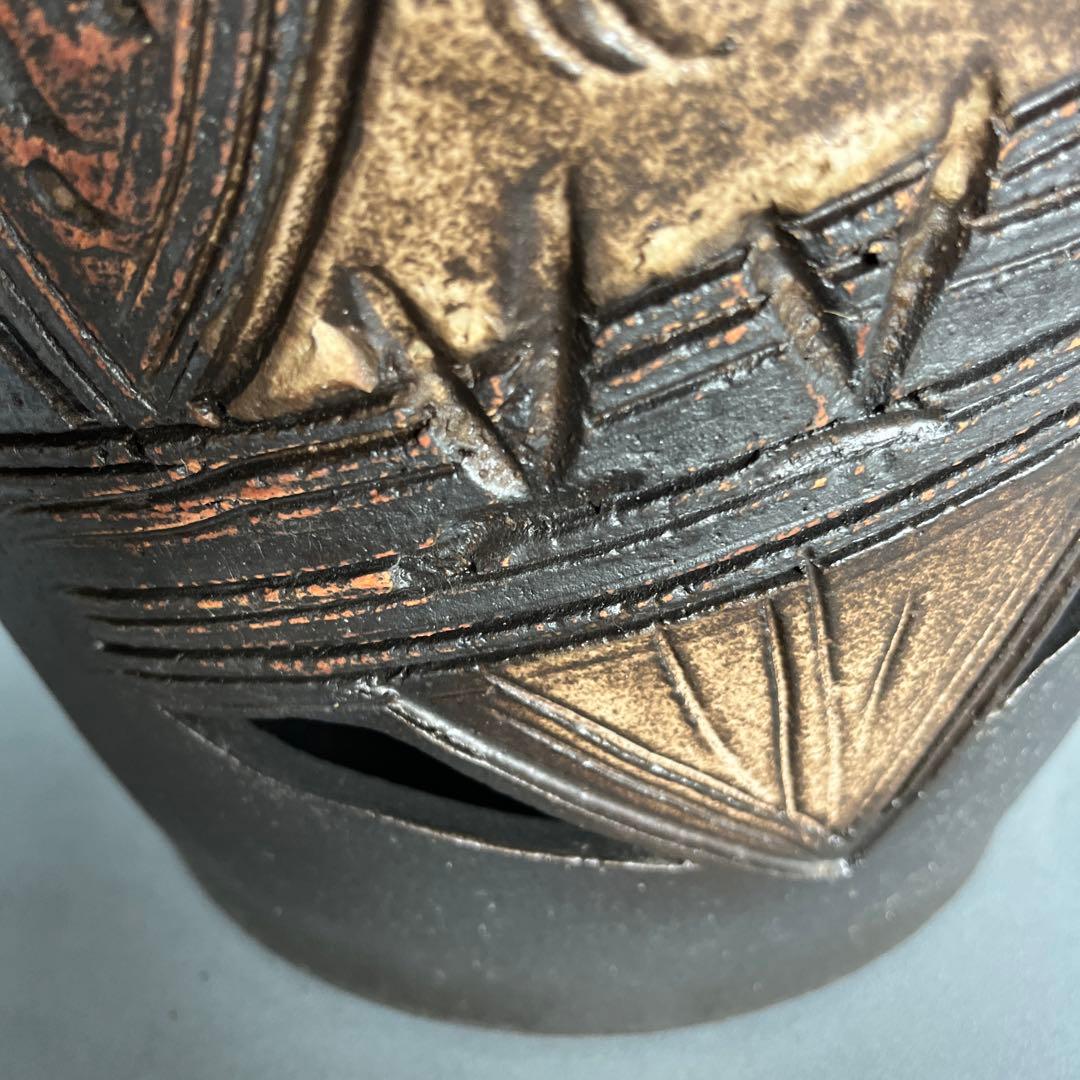 信楽焼傘立て  壺型ふくろう 高さ42cm