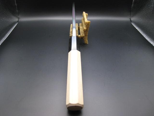 [新品未使用] 出刃150mm 白紙3号 朴木 八角 水牛