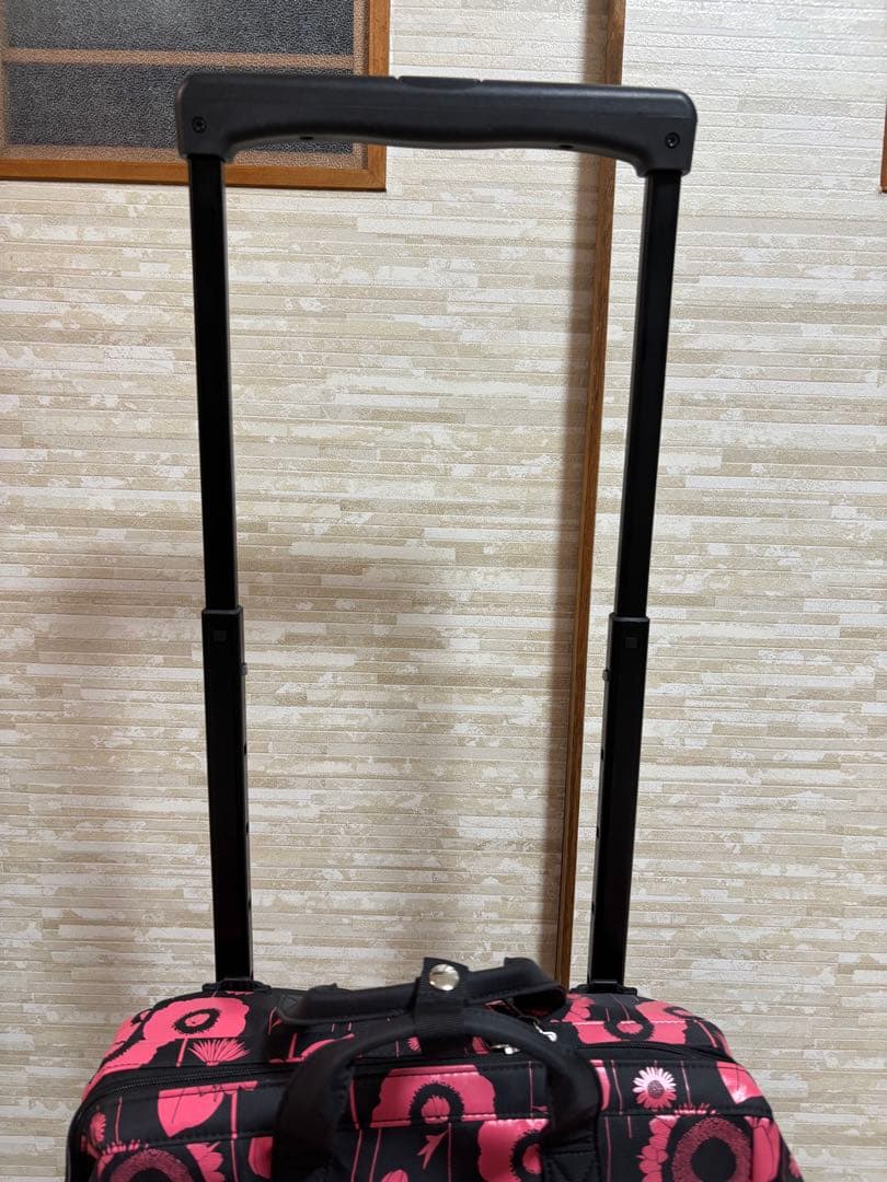 スワニー　中原淳一コラボ　キャリー　ブラック×ピンク <4輪ストッパー付>