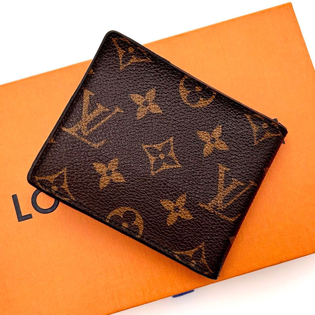 ルイヴィトン モノグラム ポルトフォイユパンス　2つ折り財布 マネークリップ