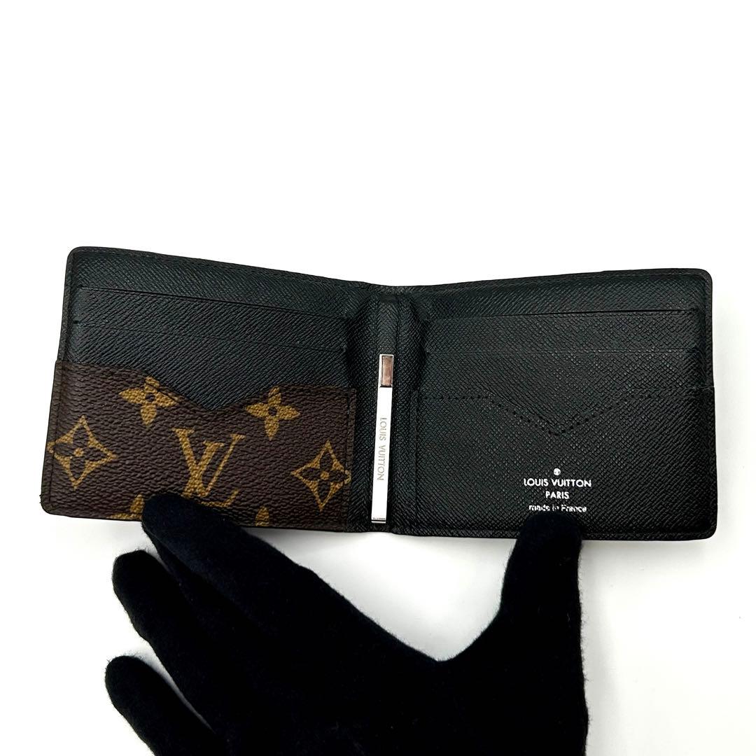 ルイヴィトン モノグラム ポルトフォイユパンス　2つ折り財布 マネークリップ