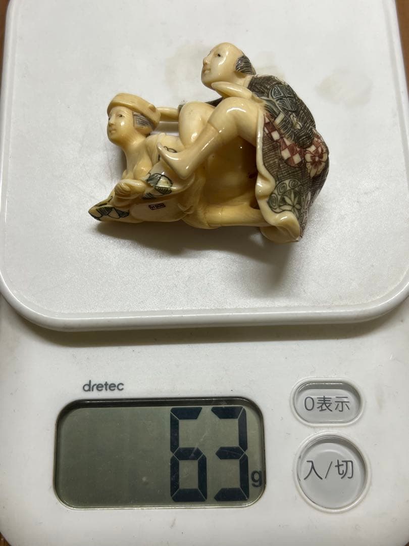 極上春画 根付 重さ:63g 　（提げ物 /緒締め /