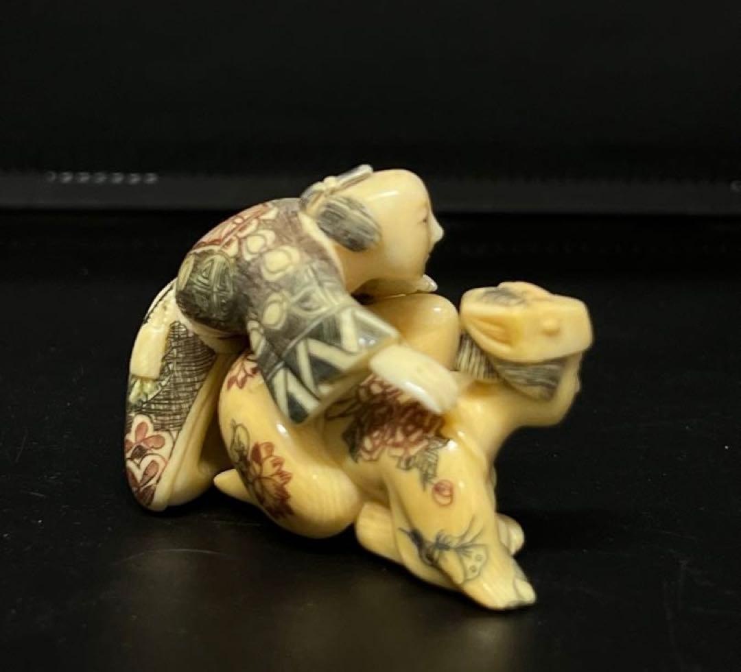 極上春画 根付 重さ:63g 　（提げ物 /緒締め /