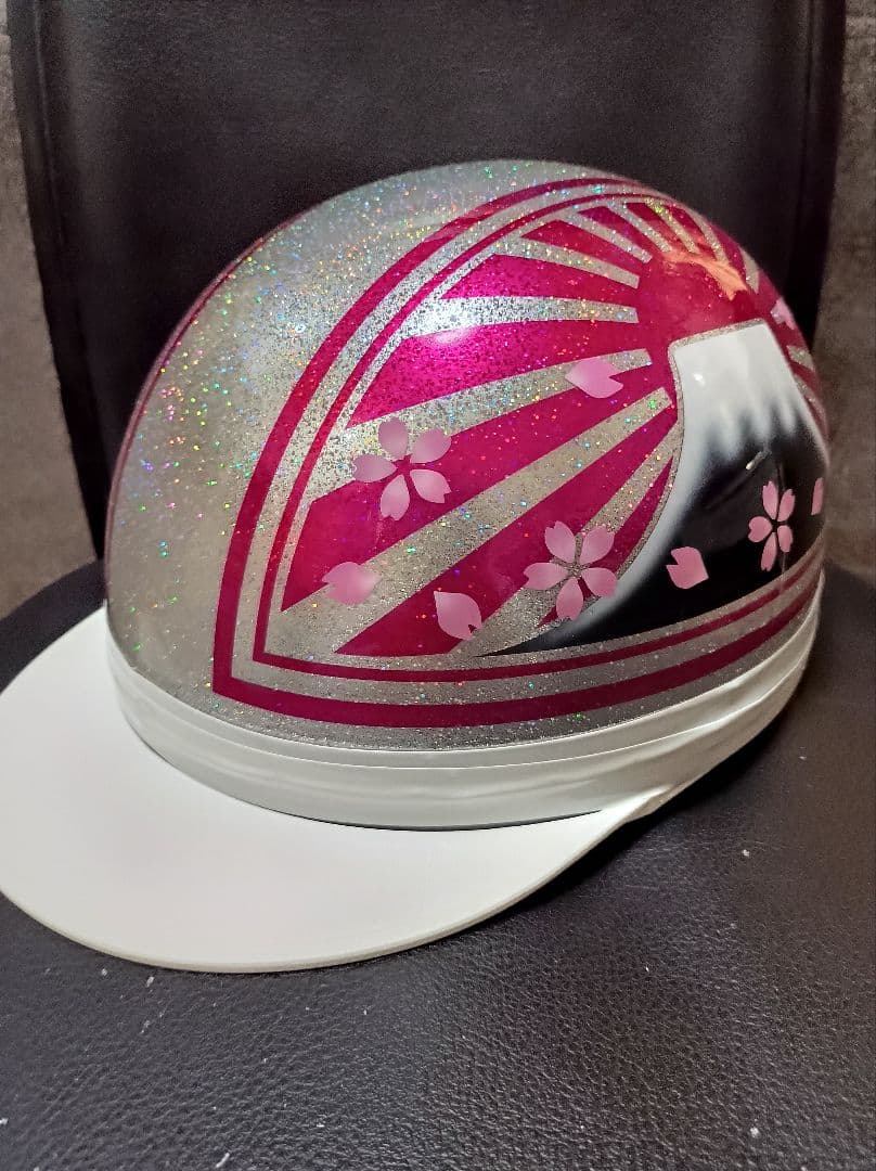 カスタムコルク半　大粒小粒MIX倍増七色ラメ✘Candyピンク富士日章　桜花